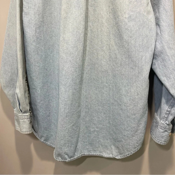 Vintage Team Woody Denim Light Blue Shirt Men size Large - Picture 10 of 17